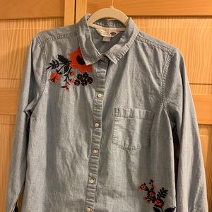 Embroidered Chambray Shirt